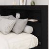 vidaXL Storage Headboard with Shelf Black Oak 62.99 in Engineered Wood