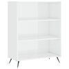 vidaXL Highboard High Gloss White 27.4x12.8x70.9" Engineered Wood