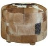 vidaXL Pouffe Multicolor Genuine goat leather upholstery Medium Sturdy