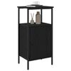 vidaXL Bedside Cabinet Black Oak 16.14 x 12.20 x 31.50 in