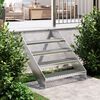 vidaXL Grate Step Silver Galvanized Steel 31.5 x 9.4 x 2.8 in
