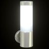 vidaXL Outdoor Wall Light Silver 12 x 7.5 x 27 cm Stainless steel