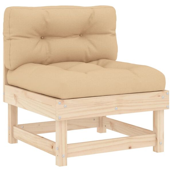 vidaXL Garden Lounge Set Beige Solid Pinewood Large Modular