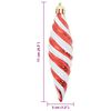 vidaXL Christmas Spiral Shape Ball 40 pcs Red
