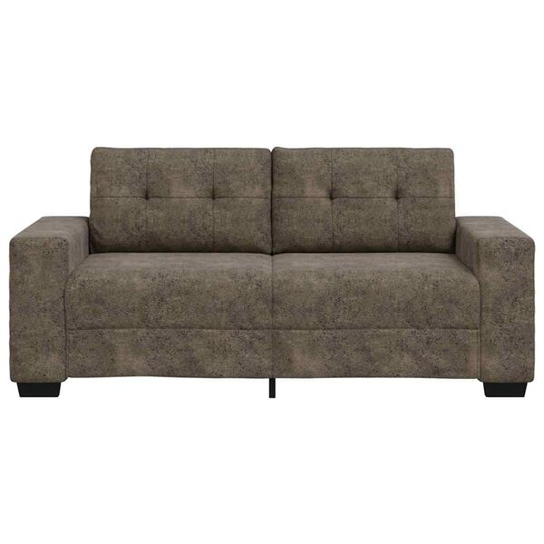 vidaXL Loveseat Sofa with Cushion Dark gray Artificial Leather