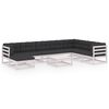 vidaXL Garden Lounge Set White and Anthracite