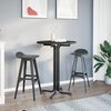 vidaXL Dining Table Black Engineered Wood and Powder-Coated Steel Compact