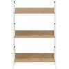 vidaXL Shelf Cabinet Oak and White Engineered wood Medium Storage