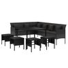 vidaXL Garden Dining Set Black
