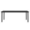 vidaXL Garden Dining Set Black PE rattan, steel, glass, fabric Large