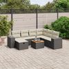vidaXL Garden Sofa Set Black Poly Rattan Large Modular Garden Sofa Set