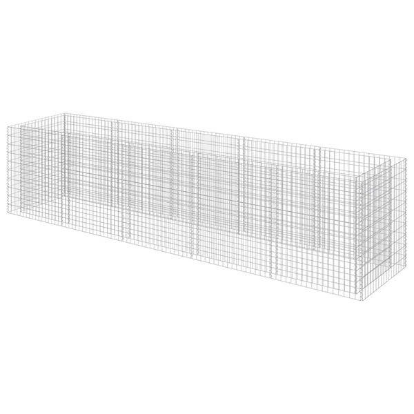 vidaXL Gabion Raised Bed Silver Galvanized steel