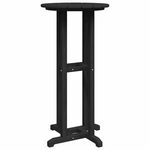 vidaXL Bar Table Black 21.65 x 21.65 x 42.13 in Polyethylene