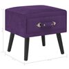 vidaXL Bedside Cabinet Dark Purple Velvet, Solid Pinewood Compact