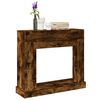 vidaXL Fireplace Surround Smoked Oak 39.4x11.8x34.4" Engineered Wood