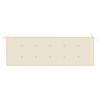 vidaXL Bench Cream Solid eucalyptus wood, Fabric (100% polyester) 59.1 in