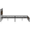 vidaXL Bed Frame Smoked Oak Steel, Engineered wood Double Bed Frame
