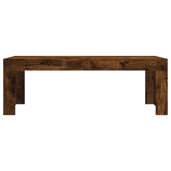 vidaXL Coffee Table Smoked Oak Engineered Wood Medium Minimalistic