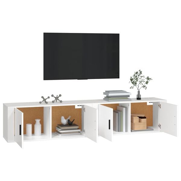 vidaXL Wall-mounted TV Cabinet Set of 2 Wall-Mounted TV Cabinets