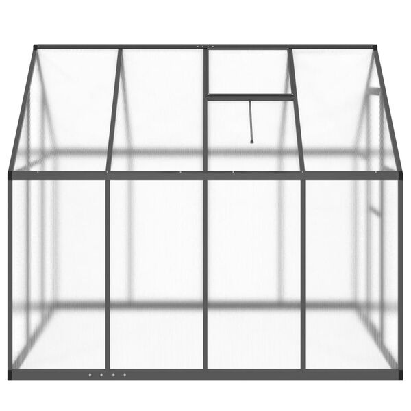 vidaXL Greenhouse Anthracite, Transparent Aluminum, Polycarbonate Large