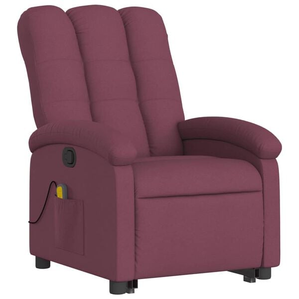 vidaXL Stand Up Massage Recliner Chair Purple