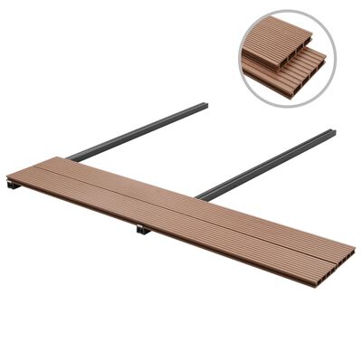 vidaXL WPC Decking Boards with Accessories 322.9 ft² 7.2' Brown