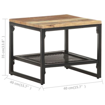 vidaXL Side Table 15.7"x15.7"x13.8" Solid Reclaimed Wood