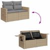 vidaXL Garden Sofa Set Beige, Light Grey