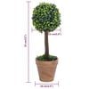vidaXL Artificial Plant Set of 2 Mixed Green Polyethylene Medium