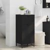 vidaXL Bathroom Cabinet with Drawer Black 15.55 x 14.17 x 34.65 in