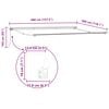 vidaXL Retractable Awning Manual Orange and Black 157.48 x 118.11 in