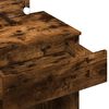 vidaXL Dressing Table Smoked oak Engineered wood, Glass Medium