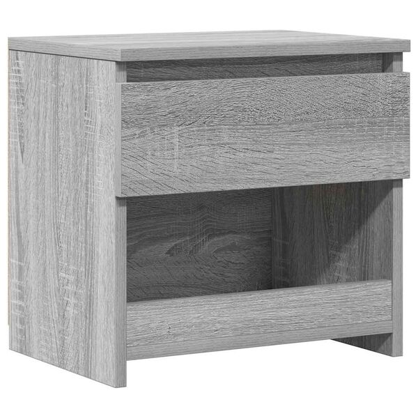 vidaXL Bedside Cabinet Grey Sonoma Engineered Wood Medium