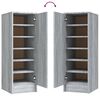vidaXL Shoe Cabinet Gray Sonoma Engineered wood Medium