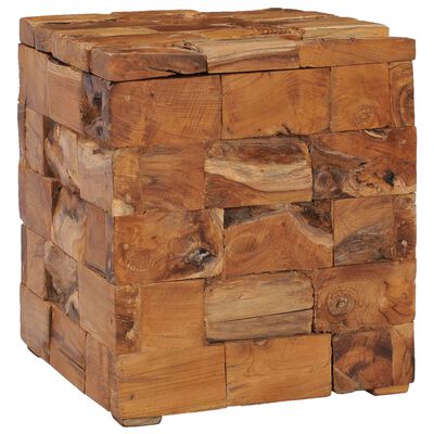 vidaXL Storage Stool Solid Teak Wood