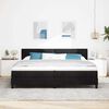 vidaXL LED Box Spring Bed with Mattress Black 78.74 x 78.74 in Velvet