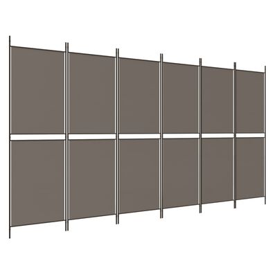 vidaXL 6-Panel Room Divider Anthracite 118.1"x78.7" Fabric