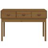 vidaXL Console Table Honey Brown Solid Pine Wood 45 in Storage