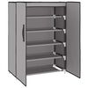 vidaXL Shoe Rack Grey Non-woven fabric 100% polyester, Steel Medium