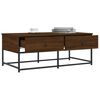 vidaXL Coffee Table Brown Oak Engineered Wood, Metal 39.4 x 20.1 x 15.7 in