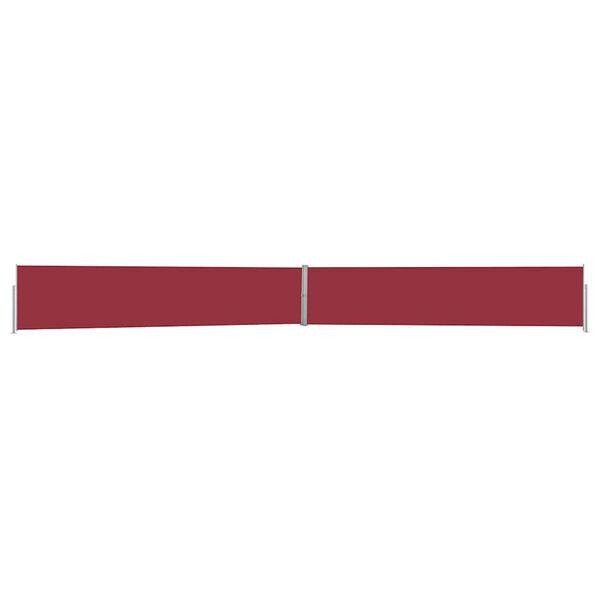 vidaXL Side Awning Red and Grey
