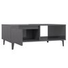 vidaXL Coffee Table High gloss grey Engineered wood, metal