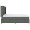 vidaXL Box Spring Bed with Mattress Grey 55.12 x 78.74 in Fabric