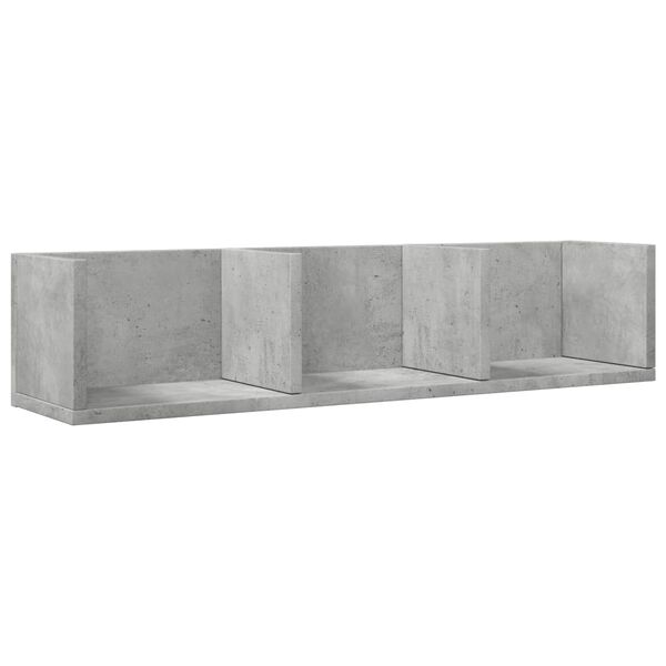 vidaXL Wall Cabinet Concrete grey Engineered wood 29.5in x 7.1in x 6.5in
