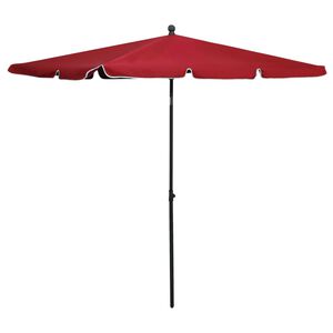 vidaXL Garden Parasol Bordeaux Red 100% Polyester Fabric 82.7 x 55.1 in