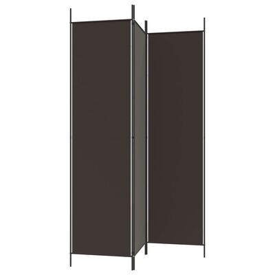 vidaXL 3-Panel Room Divider Brown 59.1"x78.7" Fabric