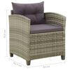 vidaXL Patio Chair with Cushions Poly Rattan Grey