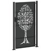 vidaXL Garden Gate 39.4x78.7" Corten Steel Tree Design