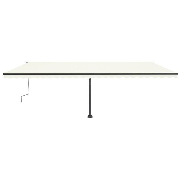 vidaXL Retractable Awning Cream Powder-coated aluminum 236.2 x 118.1 in