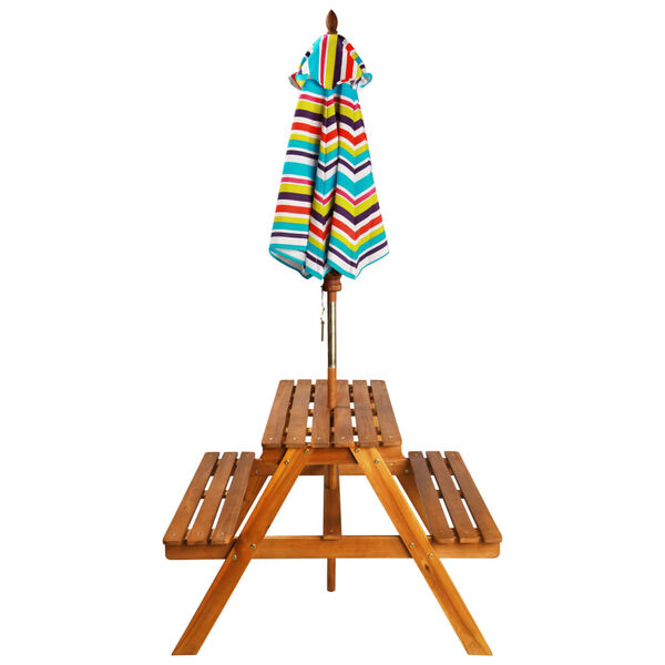 vidaXL Kids Picnic Table Brown Solid Acacia Wood Kids'Size Detachable